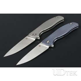 Bear Head 95 Phoenix Tail Titanium Handle Folding Knife (D2) UD2106617
